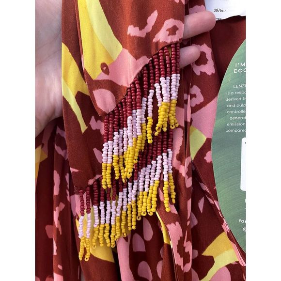 Farm Rio Toucanissimo Long Sleeve Wrap Dress-NWT - Picture 7 of 11